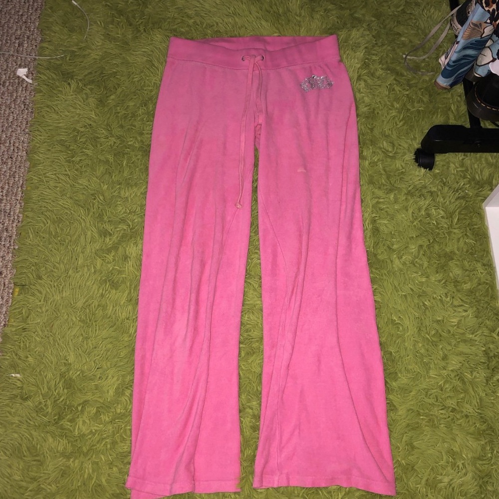 Pink Juicy Couture Terry Cloth Track Pants